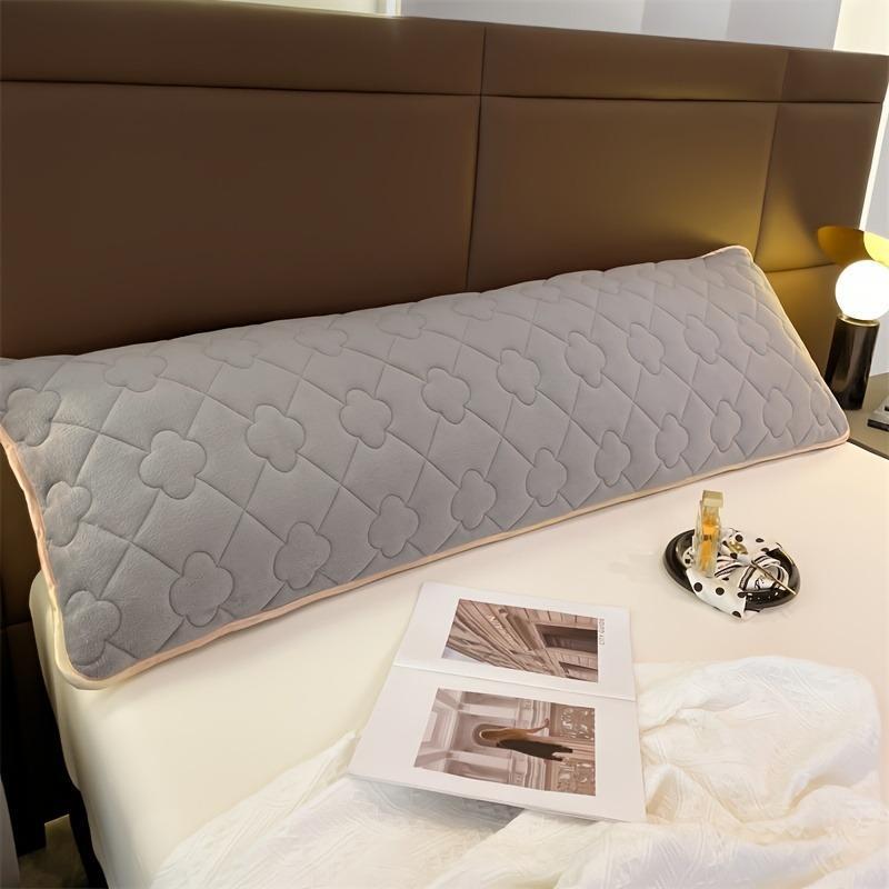 Extra Long Solid Color Quilted Cervical Pillow