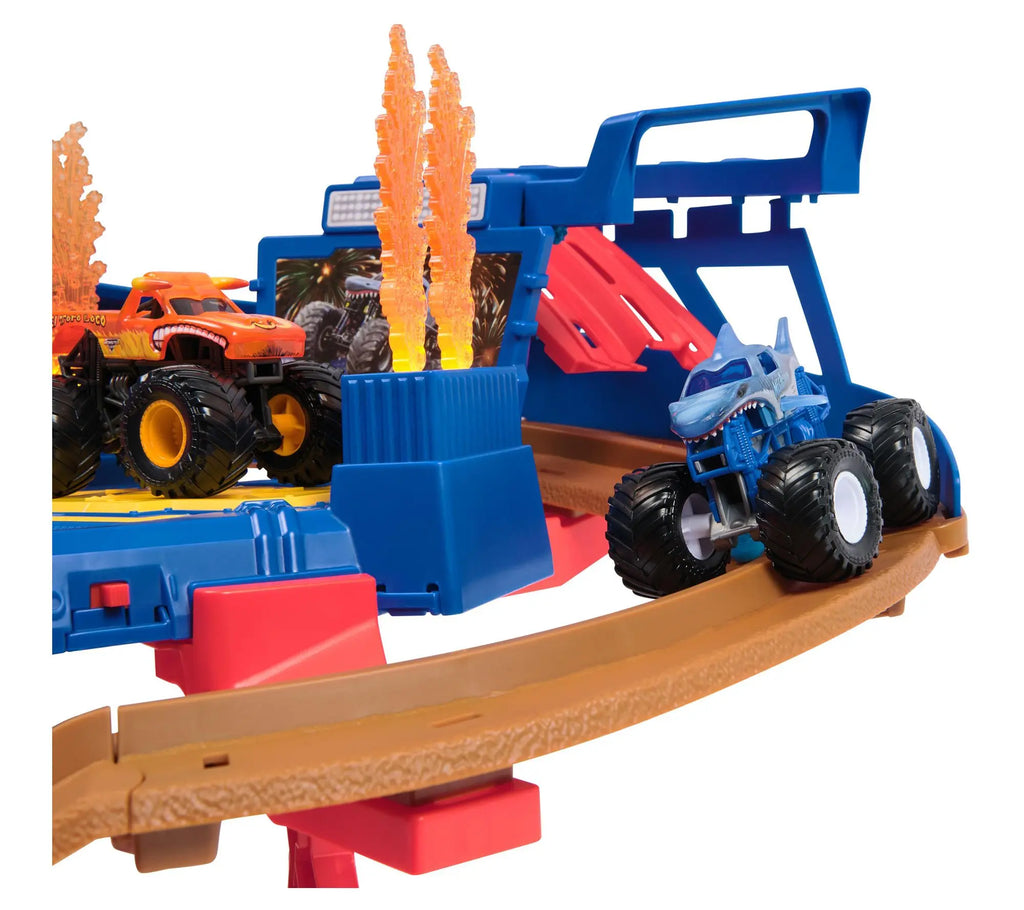 Supercharge Speedway Monster Truck Playset, 1:64 Scale